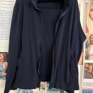 Tommy Bahama Deep Blue Jacket zip up with pockets xl.
